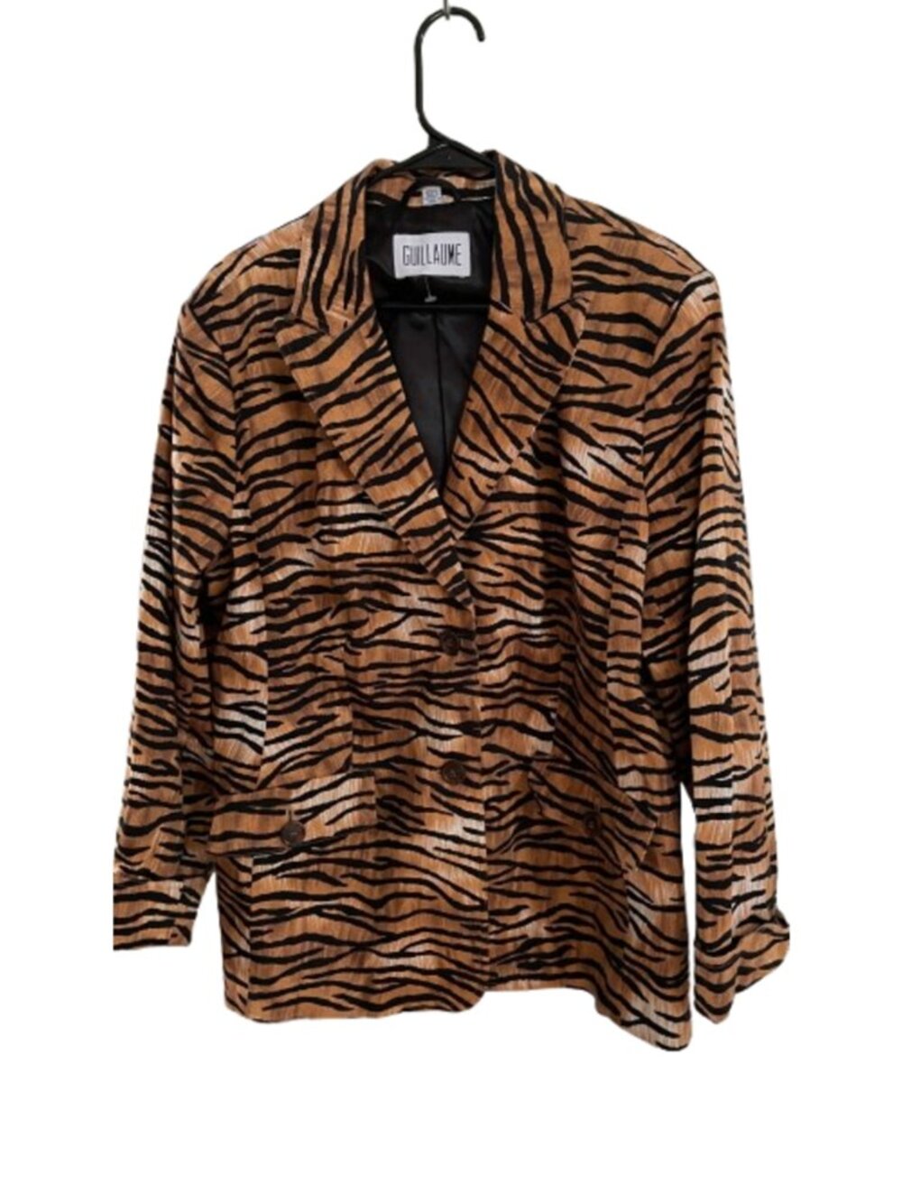 Guillaume Tiger Print Blazer Jacket Size 2X Animal Print Statement Piece